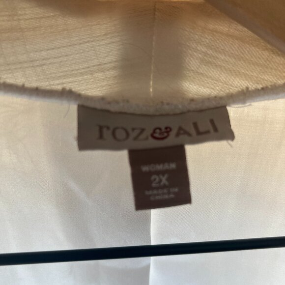 White Plus Size Dress Jacket - Picture 2 of 4